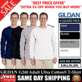 PACK OF 4 Gildan Mens T-Shirt Long Sleeves Ultra Cotton Blank T Shirt - G240