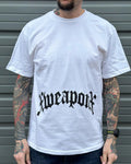 Bold Black Font White Cotton T-Shirt Hardcore Streetwear Punk Aesthetic Top