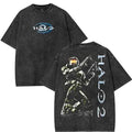 HALO 2 Vintage Heavyweight Graphic Tee Dark Anime Streetwear T-Shirt