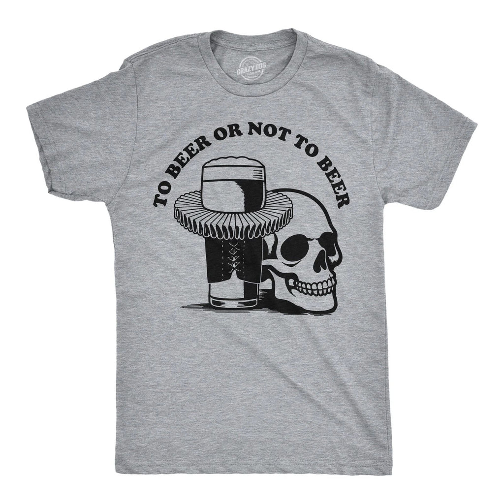 Mens Funny T Shirts to Beer Or Not to Beer Sarcastic Drinking Tee for Men