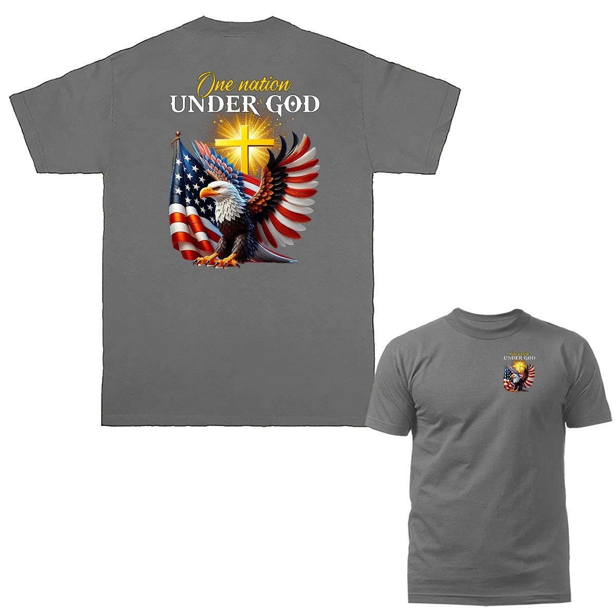One Nation Under God Patriotic Eagle T-shirt