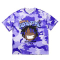 Mens casual camouflage hiphop print top made of polyester for daily wear