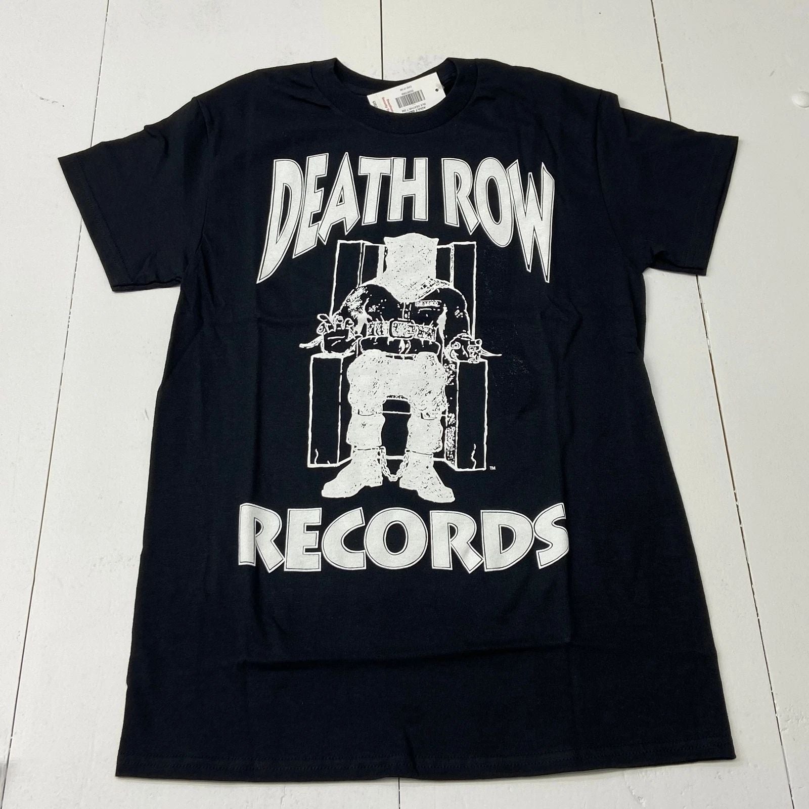 Death Row Records Black Graphic Short Sleeve T-Shirt Adult Size S NEW
