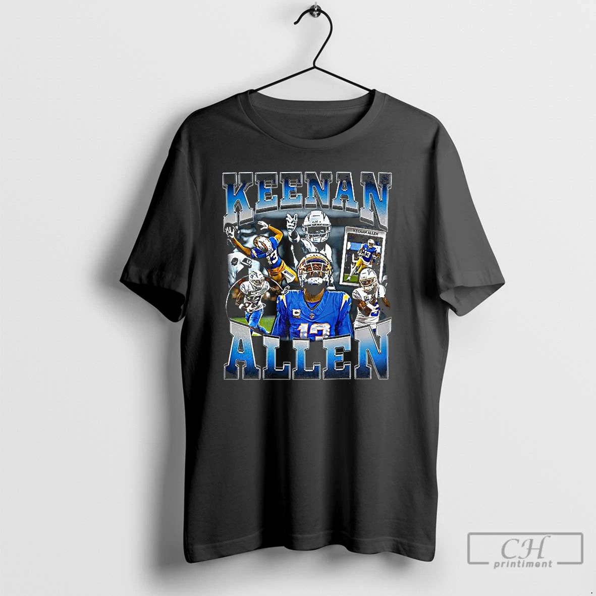 Classic Keenan Allen Los Angeles Chargers Football Player Collage Vintage T Shirts