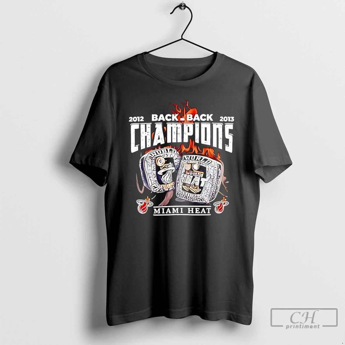 Classic Miami Heat 2012 Back To Back 2013 Champions Rings T Shirts Hoodie Longsleeve