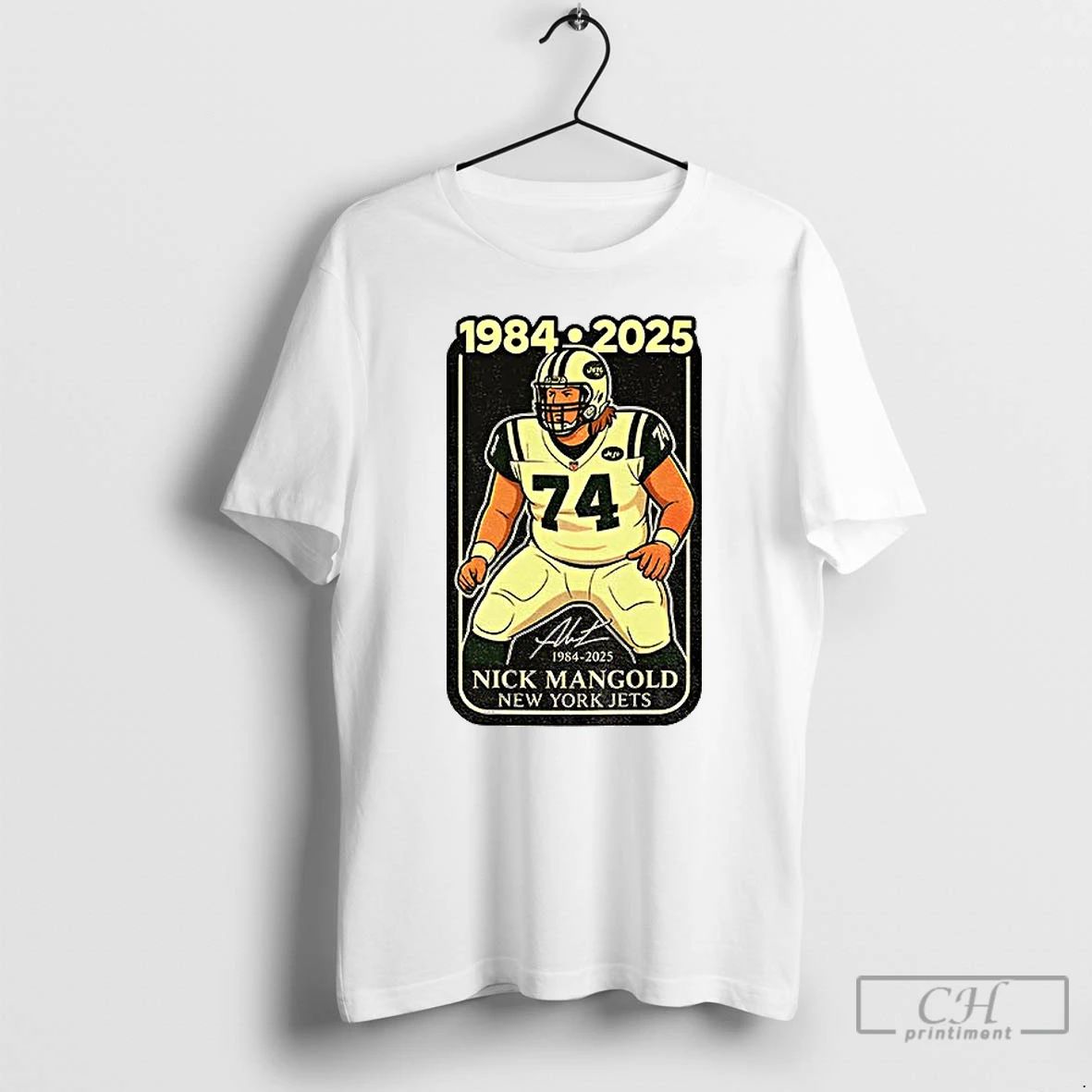 Classic Legend Nick Mangold New York Jets Tribute Signature 1984 2025 T Shirts