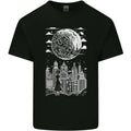Fantasy City Black and White city Anime Mens Light Cotton T-Shirt