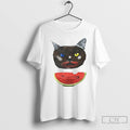 Classic Cat Eat Watermelon Art T Shirts