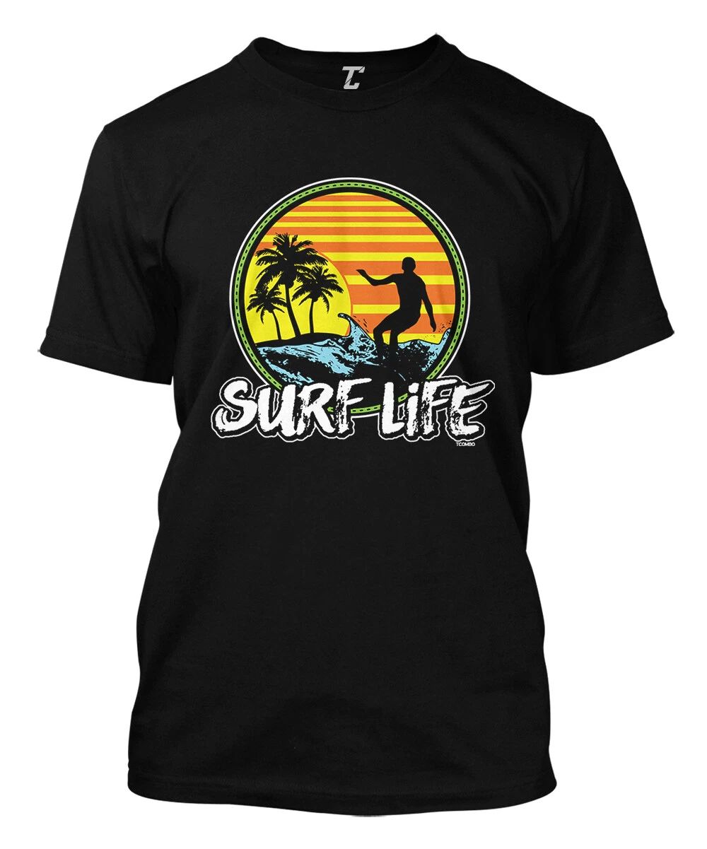 Surf Life - Retro Vintage Beach Palm Trees Vacation Men's T-shirt