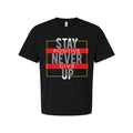 Stay Positive Never Give Up Unisex T Shirt With Motivational Graphic Design For