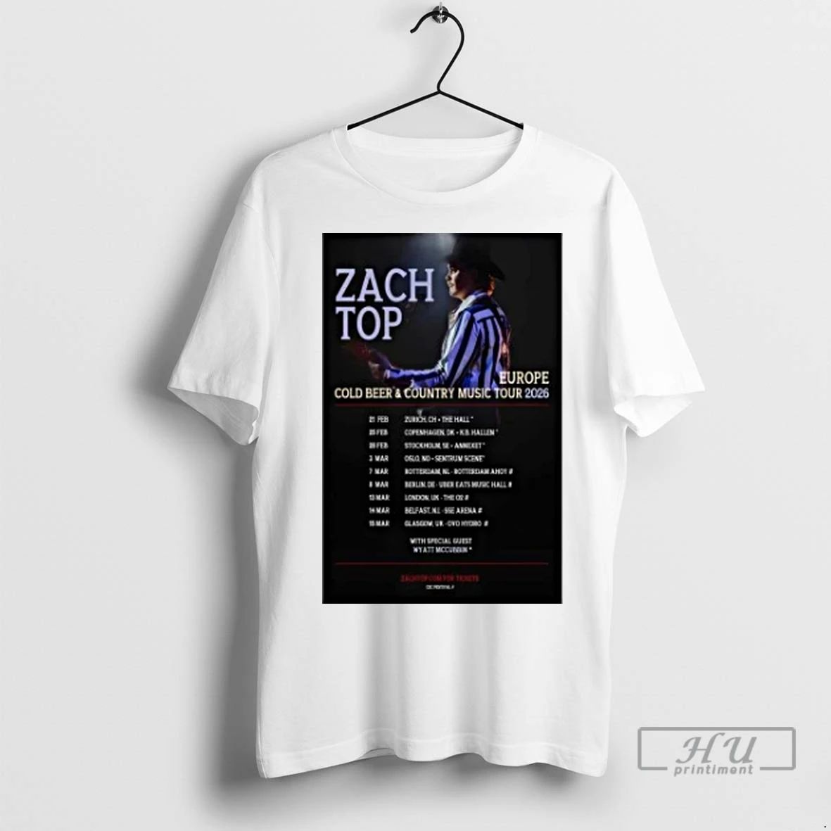 Officials Zach Top Europe Cold Beer And Country Music Fall Tour 2026 T Shirts