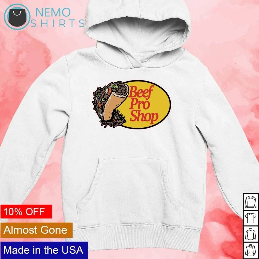 Fishing Bass Pro Shop Beef Pro Shop Parody Food Logo shirt