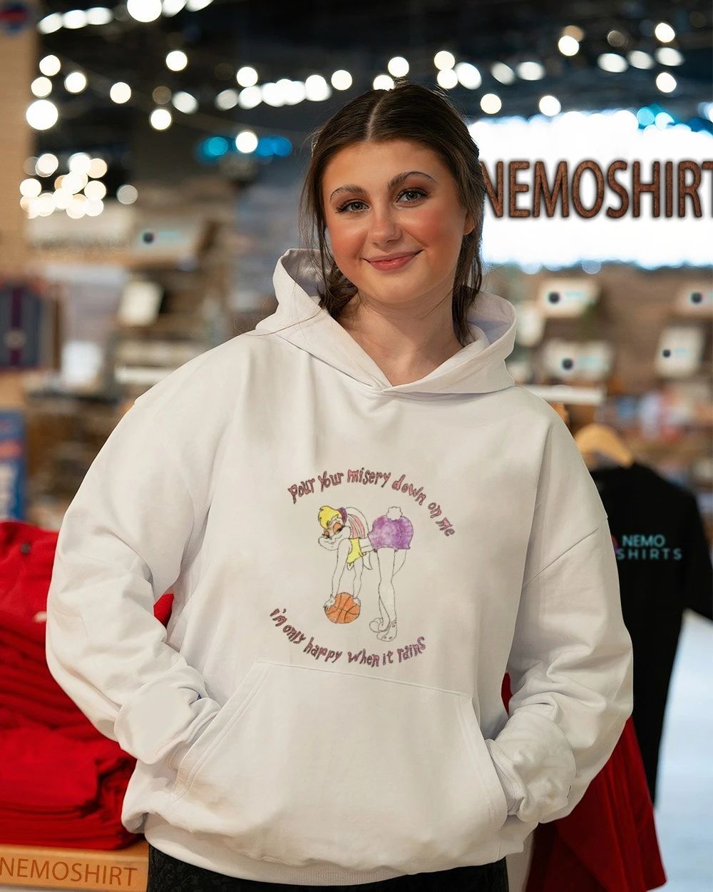 Lola Bunny Pour Your Misery Down on Me I’m Only Happy When It Rains shirt