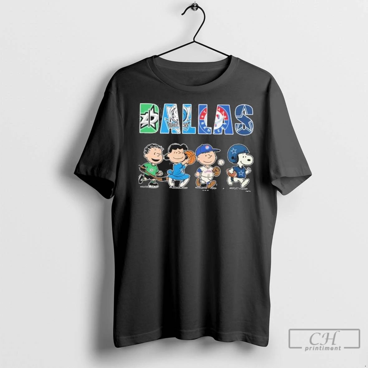 Premium The Peanuts Playing X Dallas Sports Teams