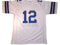 Custom Roger Staubach White Mesh Football Jersey