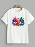 New York City Skyline T-Shirt NYC Statue Liberty Travel Souvenir Graphic Unisex