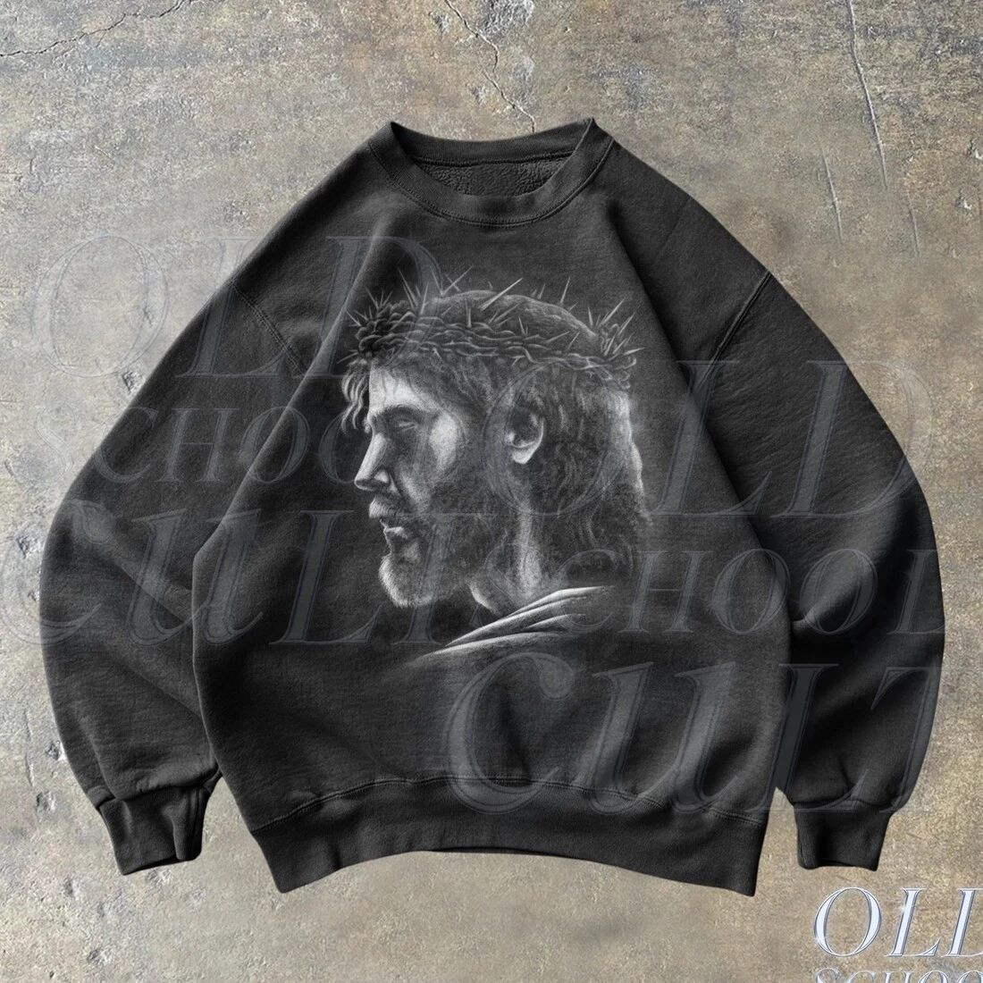 Jesus Vintage 90s Graphic Hoodie, Retro Y2k Jesus Hand Drawn Sweater,