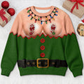 Custom Funny Ugly Sweatshirt - Personalized Christmas Birthday Gifts For Husband, Son, Grandson, Brother, Grandpa, Dad, Yourself - Check Out My Holiday Cheer
