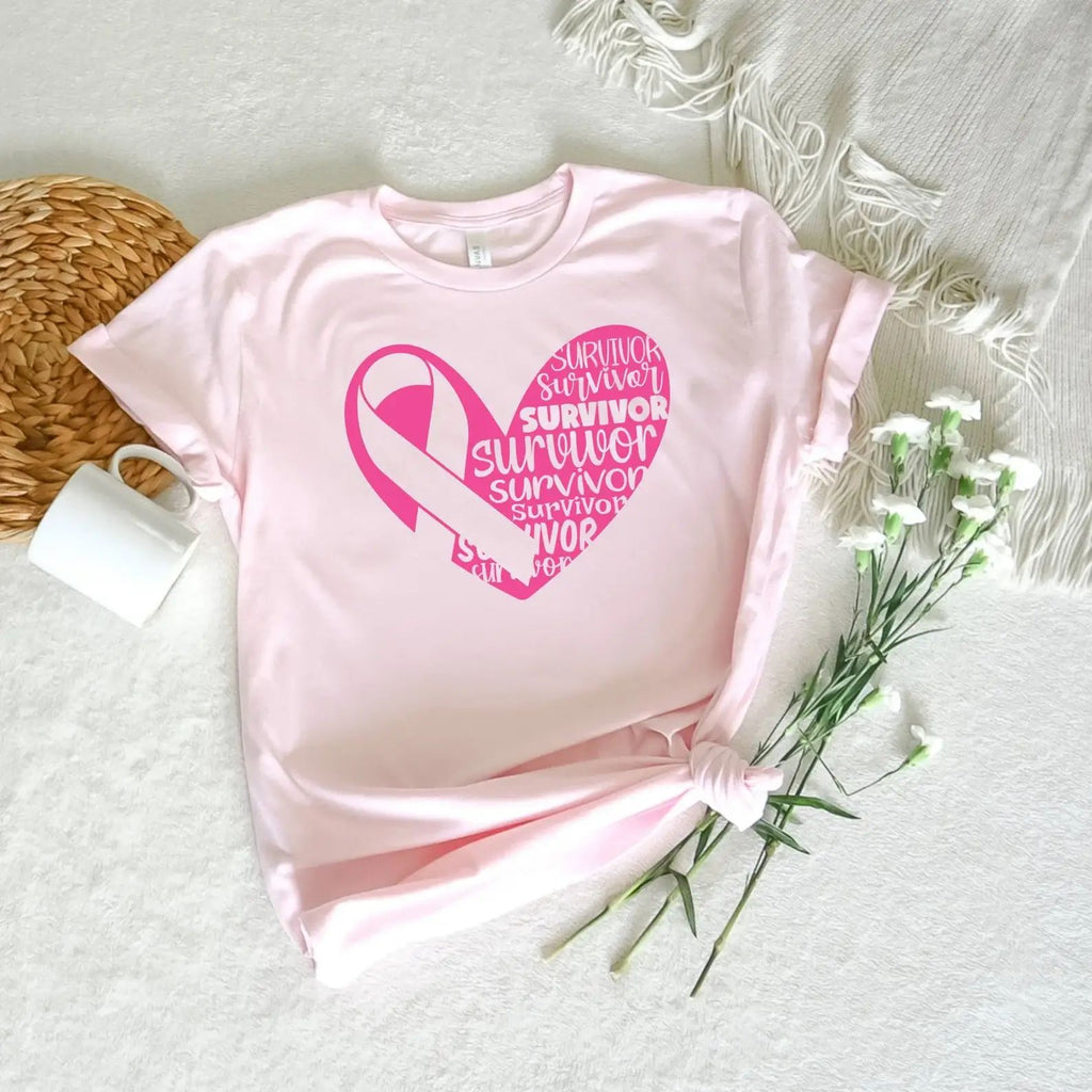 Survivor T-Shirt, Pink Ribbon Tee, October Shirt