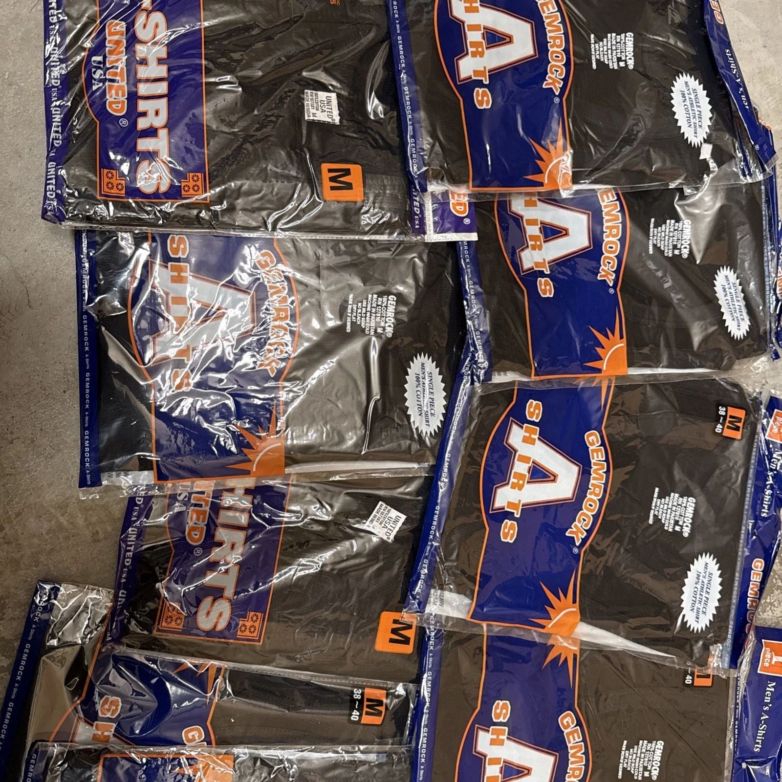 Lot Of 13 black Medium A-Shirt/ Tang Top Special,individually Wrapped