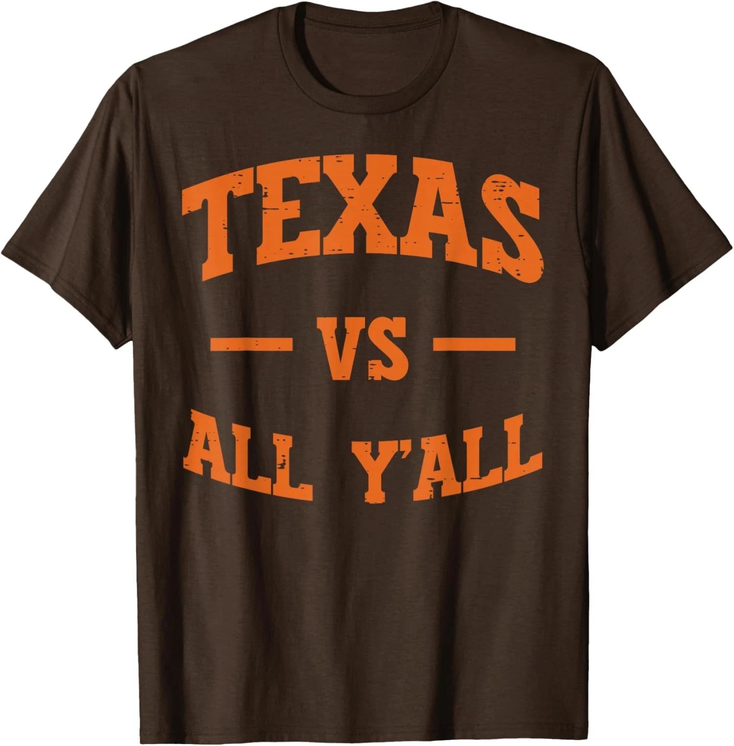 Texas Design Funny Texas Letters Orange Design Fun Unisex T-Shirt