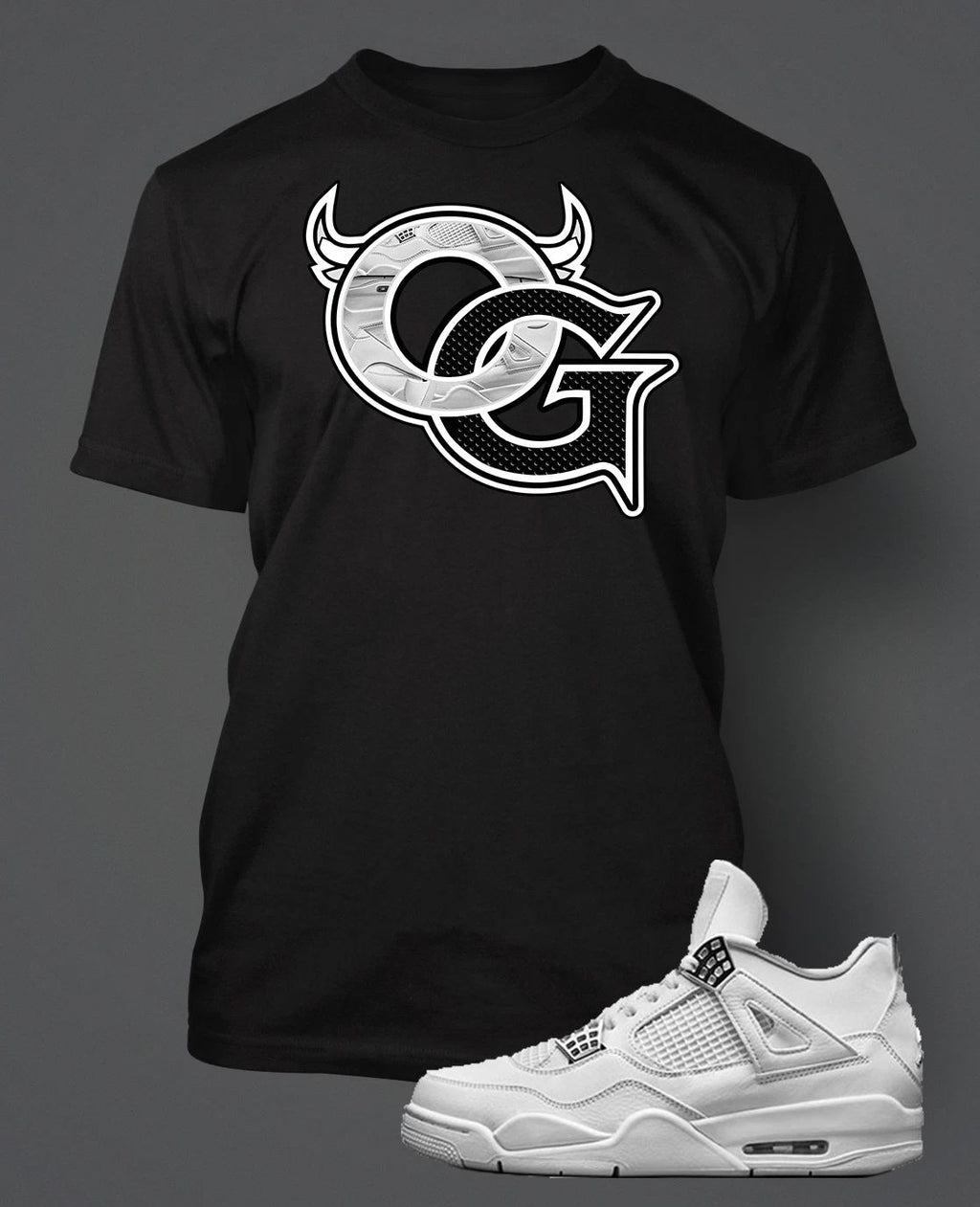 OG Graphic Sneaker Tee Shirt Match J4 PURE MONEY Big Tall Small Pro Club Shaka T