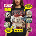 Personalised Pet Bootleg t shirt, Dog Collage t shirt, Dog Lover Collage Tee