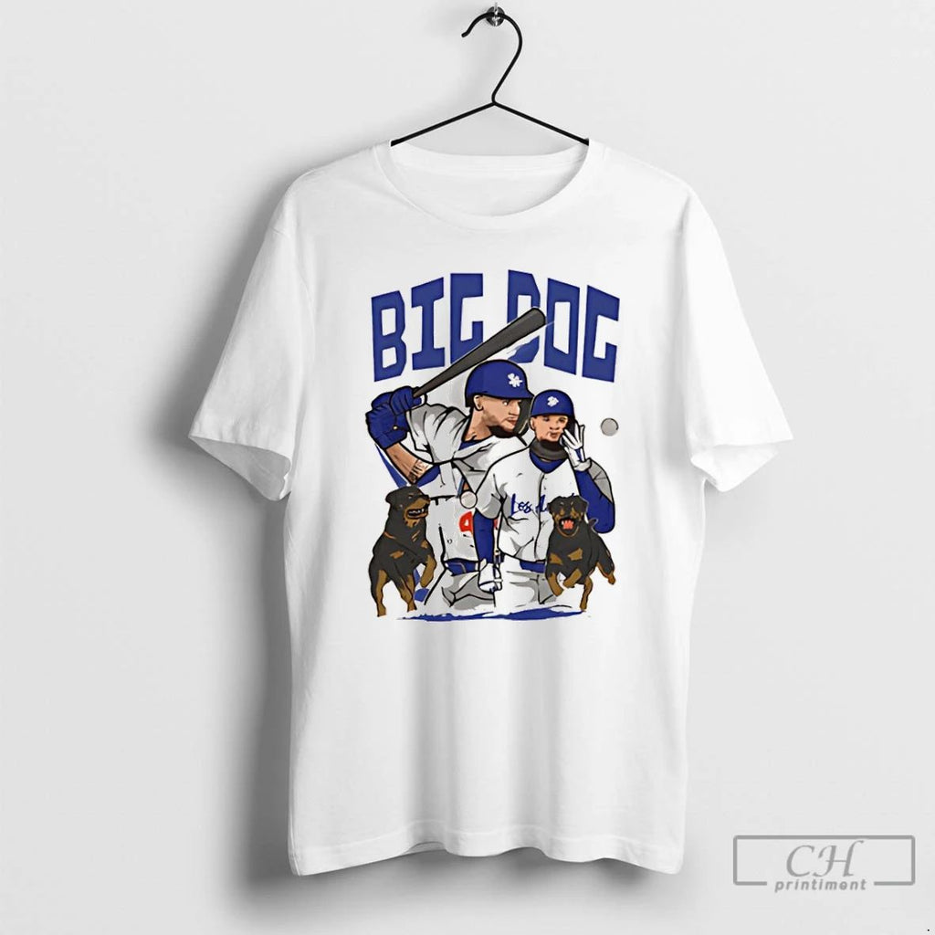 Classic Los Angeles Dodgers The Big Dog Baseball T Shirts
