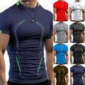 Quick Dry New Men's Gym Sports Running T Shirt Fashion O Neck Tops Tee Shirt ⇗