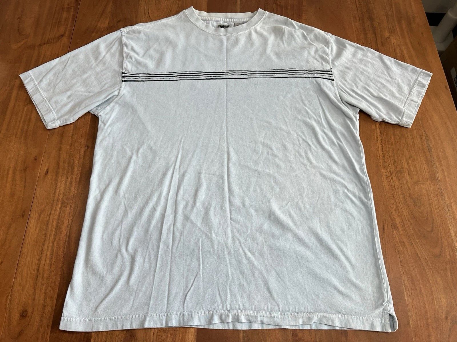 Vintage 90s Y2K American Blue Sport Surf Skate Tee Shirt Size Large