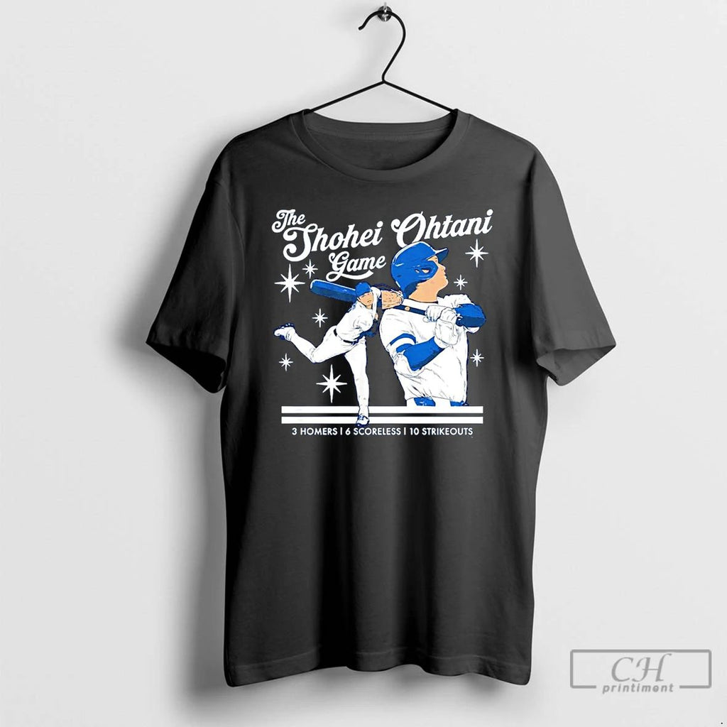 Classic The Shohei Ohtani Game La Dodgers 3 Homers 6 Scoreless 10 Strikeouts T Shirts