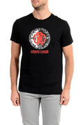Roberto Cavalli "Beachwear" Men's Black Graphic Print T-Shirt US M IT 50