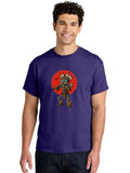 Robot-In-Native-Headdress Mens Graphic Tee, 100% Cotton, Casual Summer Wear