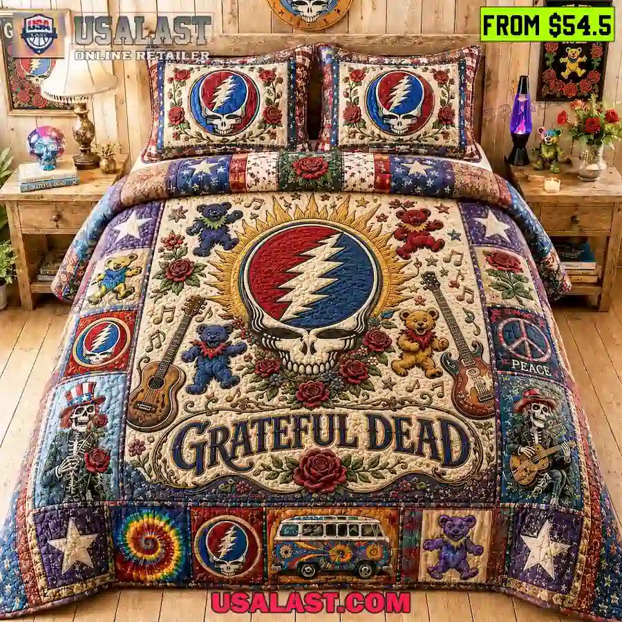 Grateful Dead Dancing Bear Quilt Bedding Set