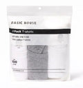 BASIC HOUSE 100% Cotton Crew Neck T-Shirt 3-Pack Bundle Short Sleeve