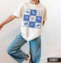 Checkered Ocean Tile Comfort Tee Beach Summer Aesthetic Gift