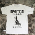 Led Zeppelin Black Dog Album, Heavy Cotton White Unisex T-shirt Size S-5XL
