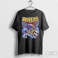 Classic Baltimore Ravens Claw Football Fire Graphic T Shirts