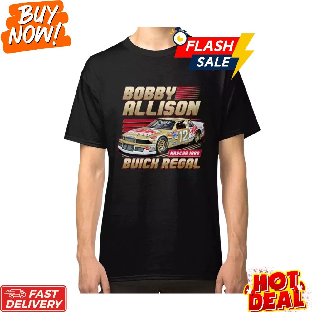 Bobby Allison Inspired NASCAR T-Shirt Fan Made 80s Vintage Racing Tee S-5XL