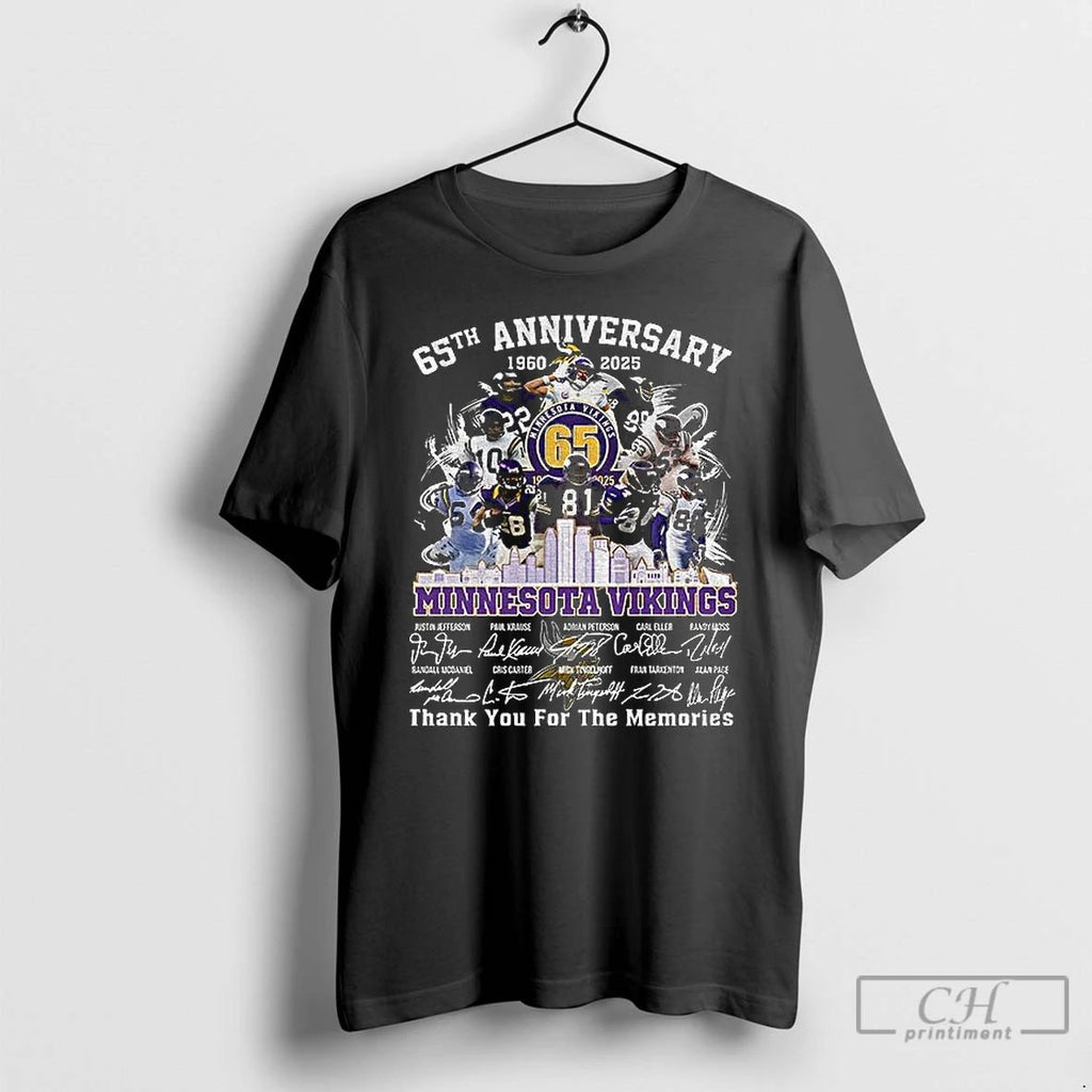 Premium Minnesota Vikings 65th Anniversary 1960 2025 Skol Thank You For The Memories Signatures