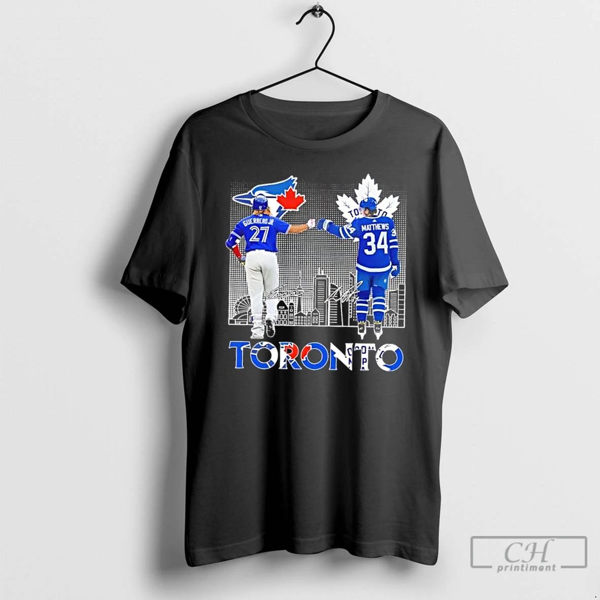 Classic Toronto Sports Guerrero Jr Blue Jays X Matthews Maple Leafs Skyline T Shirts