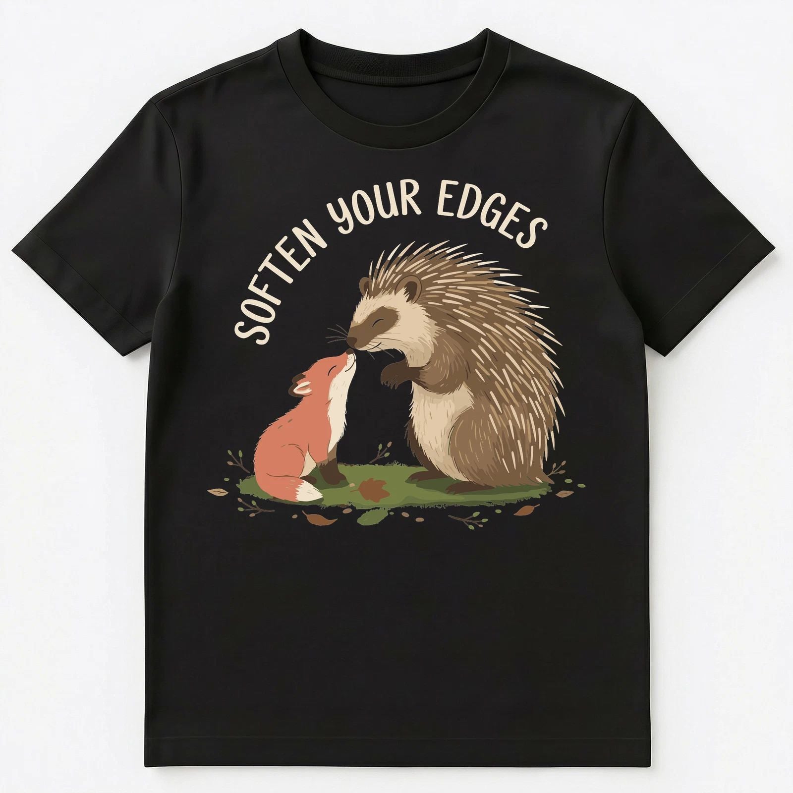 Soften Your Edges Motivational Animal Design Unisex T-Shirt