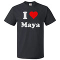 I Love Maya T shirt I Heart Maya Tee