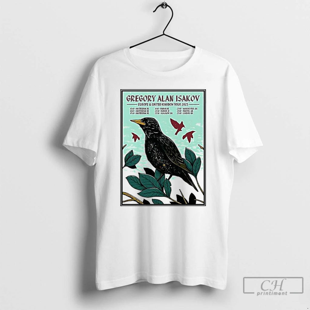 Classic Gregory Alan Isakov Europe And Uk Tour 2025 T Shirts