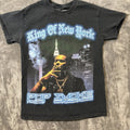 Pop Smoke King Of New York Mens Graphic Blk T-Shirt S Rap Hip Hop Street Fashion