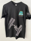 Space station Explorers Black T-shirt Short sleeve size M Crew neck Graphic