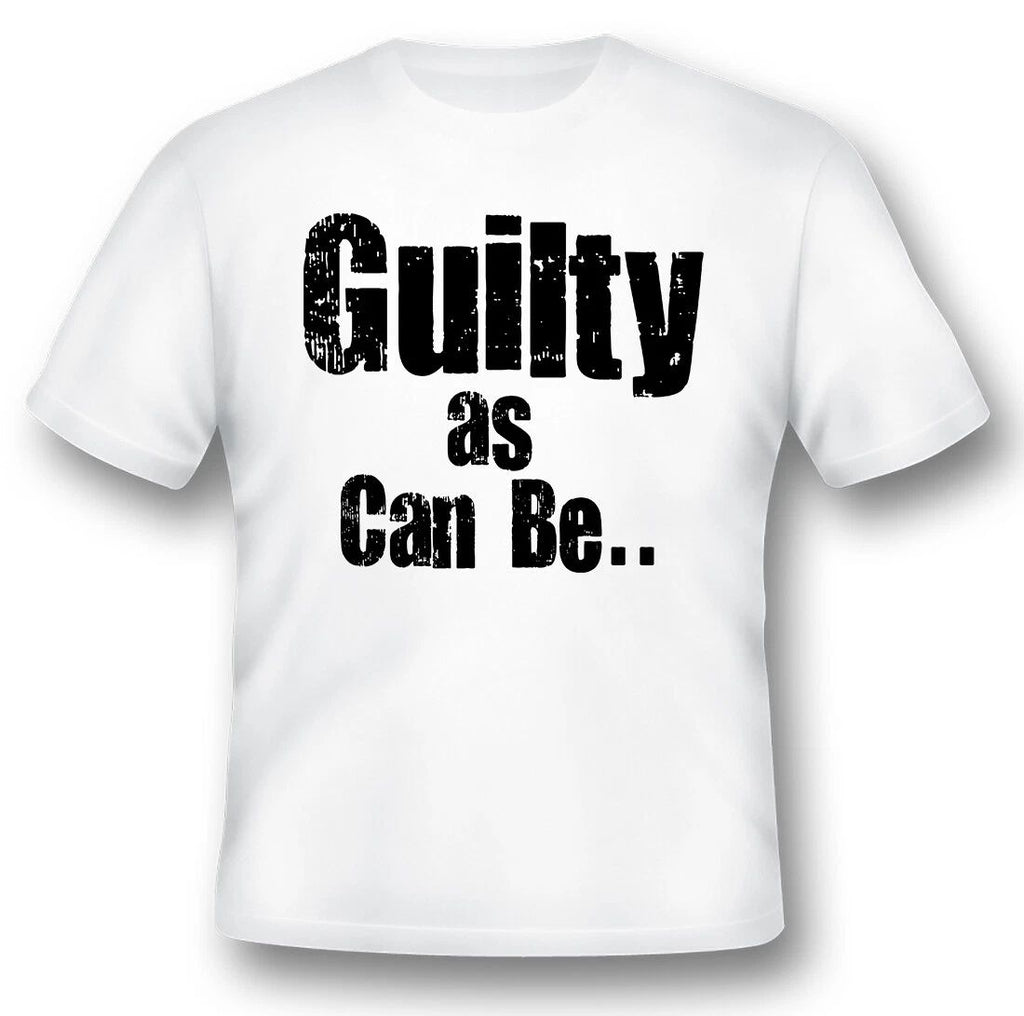 Guilty as can be black or white tee