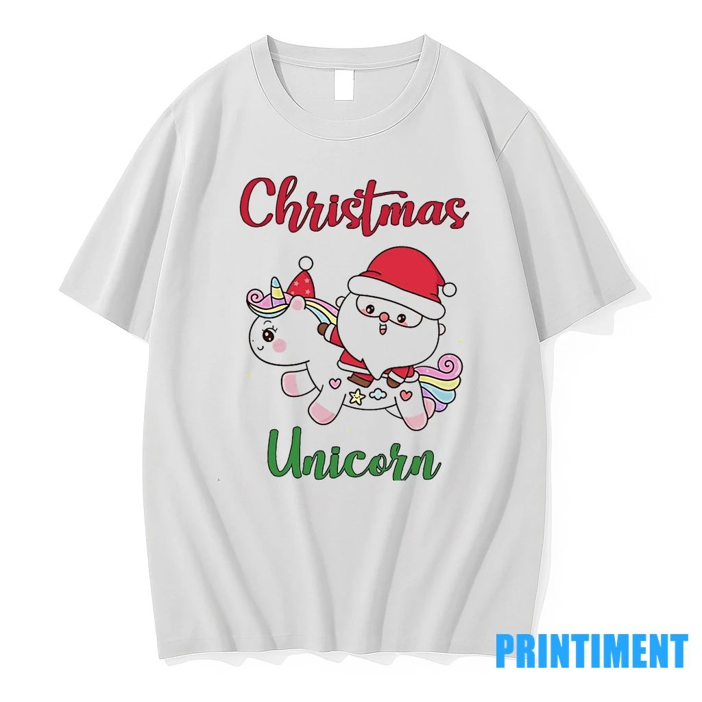 Santa Riding Unicorn Cute Christmas Tshirts Sweater