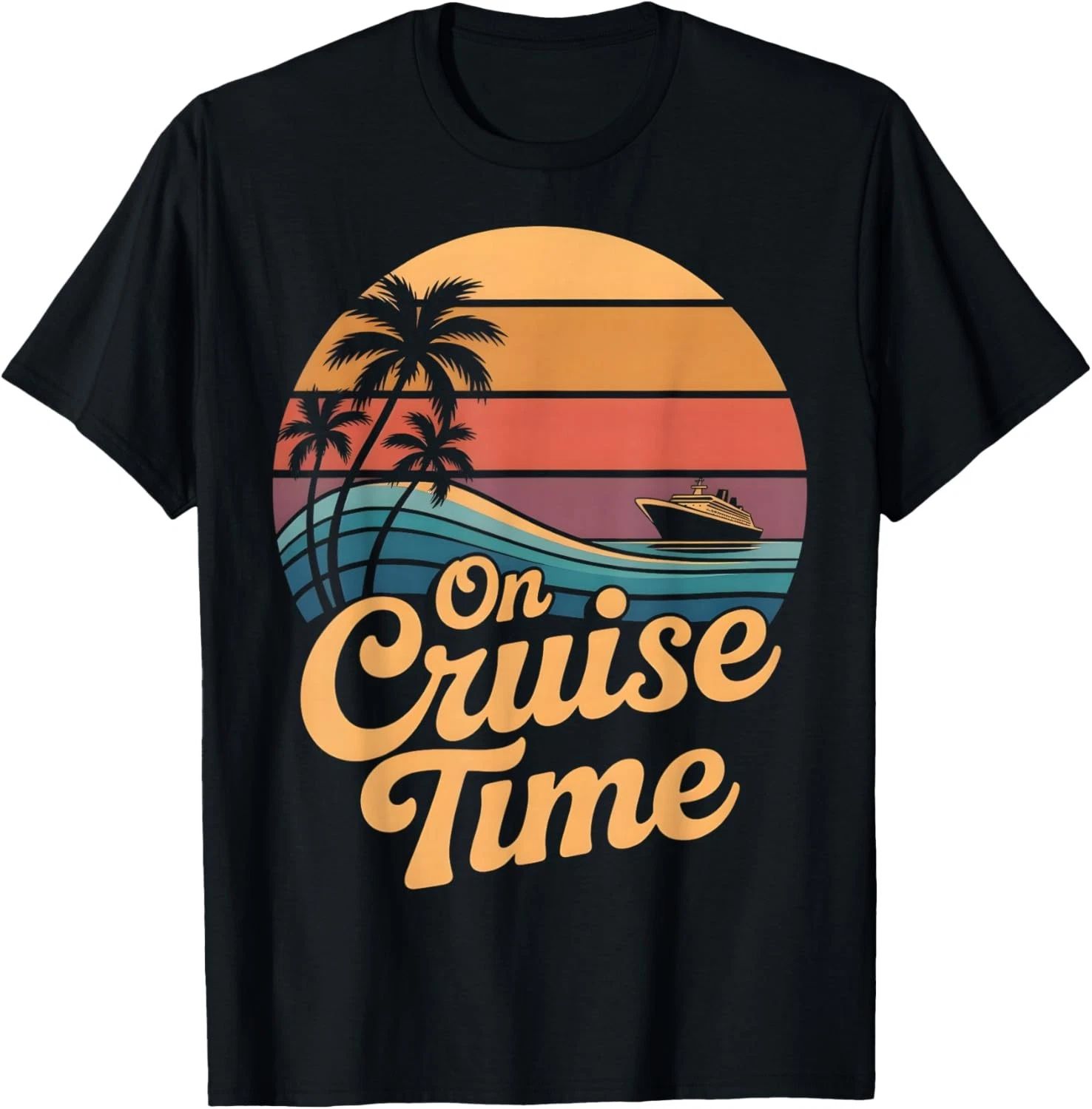 Retro On Cruise Time Summer Vacation Outfits For Women Men T-shirt Sweartshirt