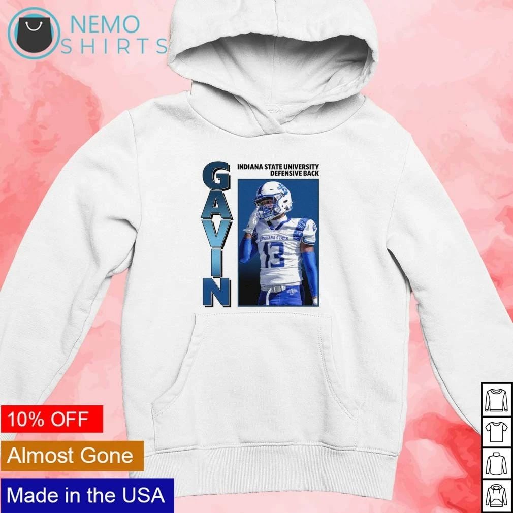 Gavin Retro Indiana State University Sycamores No 13 Defensive Back shirt